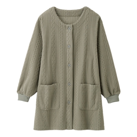 フリースケーブル柄かっぽう2色組