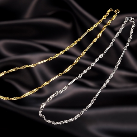 スクリュータイプ磁器ネックレス アクセサリー 日本製 管理医療機器 血行 首 肩 シンプル スクリューチェーン