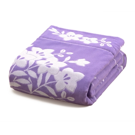 今治産 桔梗柄ワイドボリュームタオルケット タオルケット 桔梗柄 和柄 厚手 オールシーズン 通年