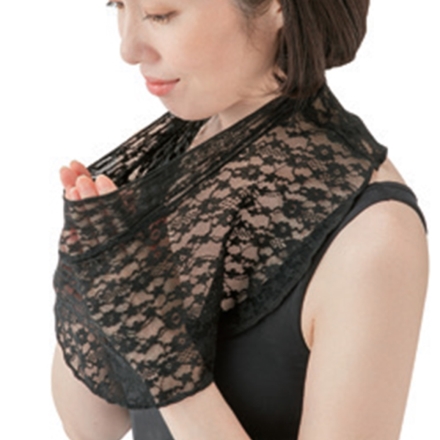 フォーマルネックカバー2枚組 ネックカバー 簡単 付け襟 フォーマル レース ハイネック