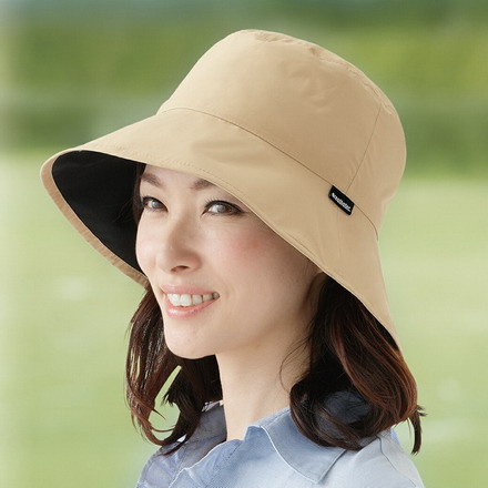 晴雨兼用 リバーシブル帽子 UV対策 レインハット 防水 ムレにくい 畳める帽子