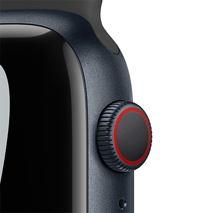 Apple Watch Nike Series 7（GPS + Cellularモデル）- 45mmミッドナイトアルミニウムケースとアンスラサイト/ブラックNikeスポーツバンド - レギュラー with AppleCare+