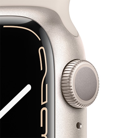 Apple Watch Series 7（GPSモデル）- 41mmスターライトアルミニウムケースとスターライトスポーツバンド - レギュラー with AppleCare+
