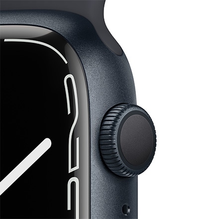Apple Watch Series 7（GPSモデル）- 45mmミッドナイトアルミニウムケースとミッドナイトスポーツバンド - レギュラー with AppleCare+