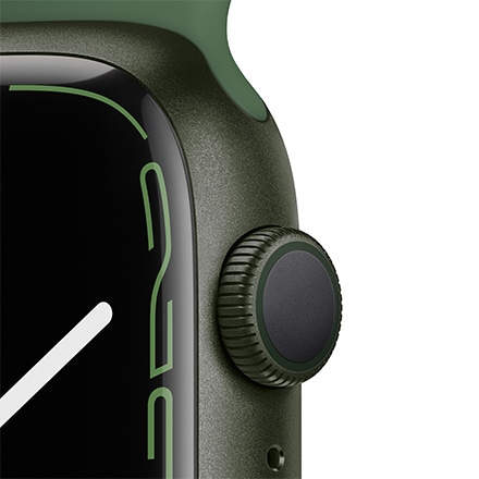Apple Watch Series 7（GPSモデル）- 45mmグリーンアルミニウムケースとクローバースポーツバンド - レギュラー with AppleCare+