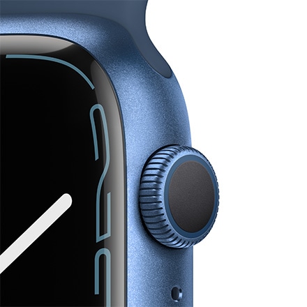 Apple Watch Series 7（GPSモデル）- 45mmブルーアルミニウムケースとアビスブルースポーツバンド - レギュラー with AppleCare+