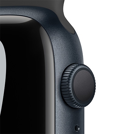 Apple Watch Nike Series 7（GPSモデル）- 45mmミッドナイトアルミニウムケースとアンスラサイト/ブラックNikeスポーツバンド - レギュラー with AppleCare+
