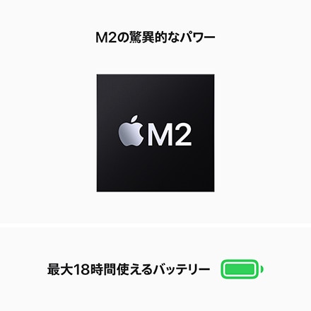Apple MacBook Air 13インチ 512GB SSD 8コアCPUと10コアGPUを搭載したApple M2チップ - スペースグレイ with AppleCare+