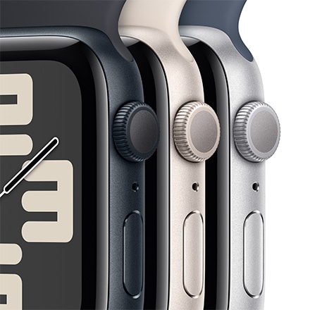 Apple Watch SE 第2世代 （GPSモデル）- 40mmスターライトアルミニウムケースとスターライトスポーツバンド - M/L with AppleCare+