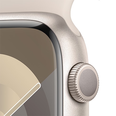 Apple Watch Series 9（GPSモデル）- 45mmスターライトアルミニウムケースとスターライトスポーツバンド - S/M