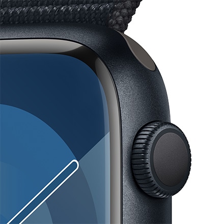Apple Watch Series 9（GPSモデル）- 45mmミッドナイトアルミニウムケースとミッドナイトスポーツループ