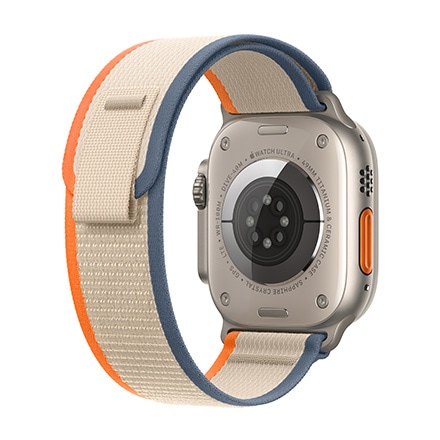 Apple Watch Ultra 2（GPS + Cellularモデル）- 49mmチタニウムケースとオレンジ/ベージュトレイルループ-S/M