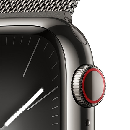 Apple Watch Series 9（GPS + Cellularモデル）- 41mmグラファイトステンレススチールケースとグラファイトミラネーゼループ