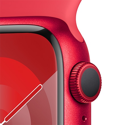 Apple Watch Series 9（GPSモデル）- 41mm (PRODUCT)REDアルミニウムケースと(PRODUCT)REDスポーツバンド - S/M