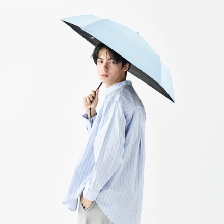 HEATBLOCK pentagon（ペンタゴン） 100%遮光・遮熱 超軽量 日傘 晴雨兼用 折りたたみ傘 アッシュラベンダー