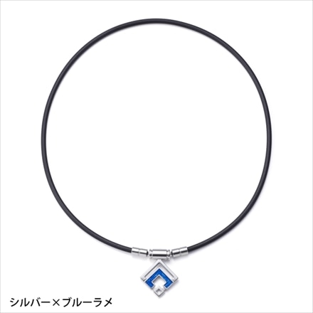 コラントッテ 磁気ネックレス TAOネックレス スリム ARAN mini シルバー×ブルーラメ Lサイズ (約47cm) ABARO07L
