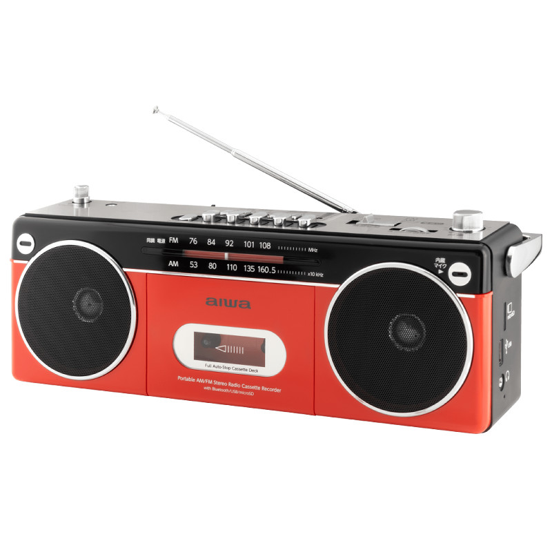 aiwa audio -G RCP2 GAA4-RCP0002(RD)　ラジオカセットプレーヤー
