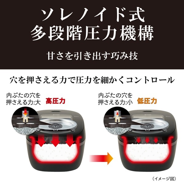 【5.5合炊き】タイガー魔法瓶 圧力IHジャー炊飯器 炊きたて JRI-B100-K ブラック