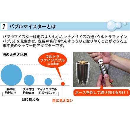 ウルトラファインバブル発生装置 シャワー用 バブルマイスター 富士