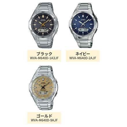 (クロスセット)(腕時計) カシオ WVA-M640D-2AJF [ウェーブセプター]WAVE CEPTOR メンズ 受注生産モデル＆クロス2枚