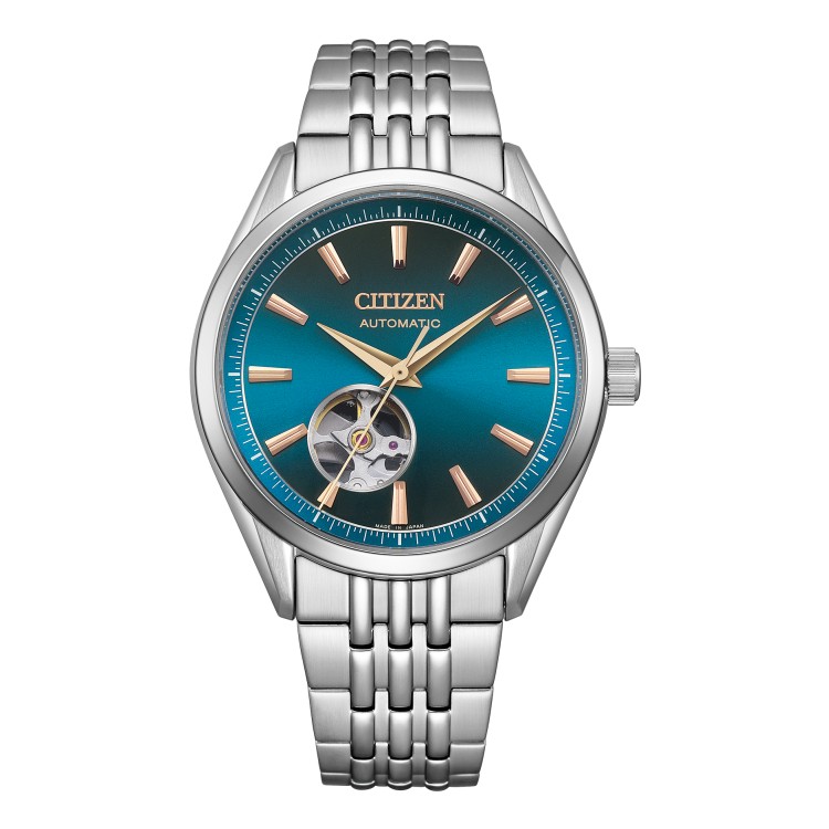 CITIZEN シチズン コレクション NH9111-54L 日本限定 「金碧珠」 テーマ メカニカル 自動巻 手巻き付き オープンハート 球面サファイア 10気圧防水 ステンレス メンズ 腕時計