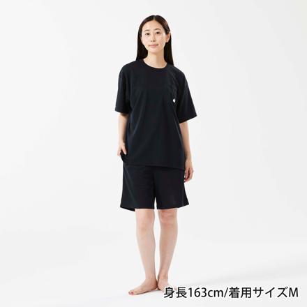 ロゴス LOGOS by LIPNER ボディリカバリー Tシャツ＆ショーツ ネイビー Mサイズ 上下セット 35503283 35504283