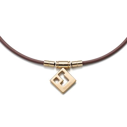 コラントッテ 磁気ネックレス TAOネックレス スリム AURA mini (アウラ ミニ) シャンパンゴールド×ラベンダーラメ DAAAI1113 Mサイズ & ハンドタオル セット