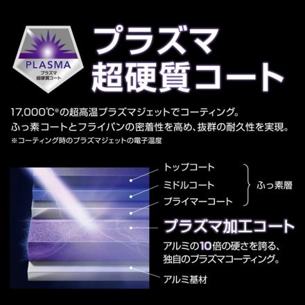 サーモス フライパン プラズマ超硬質コート 26cm & 28cm & 深型28cm (KFC-026･KFC-028･KFC-028D) ミッドナイトブルー(MDB) 3点セット マーナ おさかなスポンジ付き