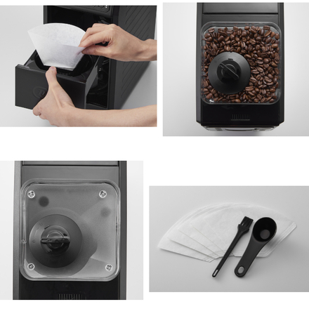 Toffy 全自動ミル カスタムドリップコーヒーメーカー K-CM9-RB リッチブラック ＆ 森彦 コーヒー豆