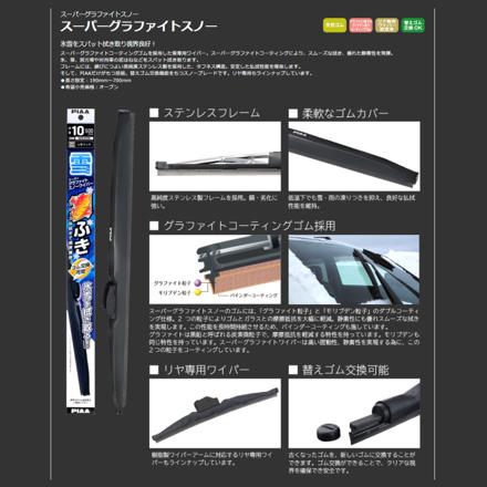 ピア 冬用 ワイパー スーパーグラファイト スノーブレード ホンダ ヴェゼル (H25.12～R3.3) WG60W WG40W WG25KLW 3本セット