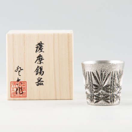 鹿児島県指定伝統工芸 薩摩錫器 切子グラス