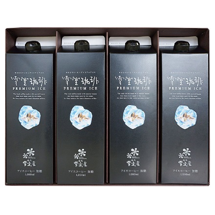 雪室珈琲 PREMIUMICELIQUID4 〔1000ml×4〕 【北海道・沖縄・離島 お届け不可】