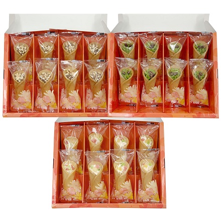 お菓子 ぶぅけ 3種各1箱セット 〔フルーツ・チョコ・抹茶各8個〕