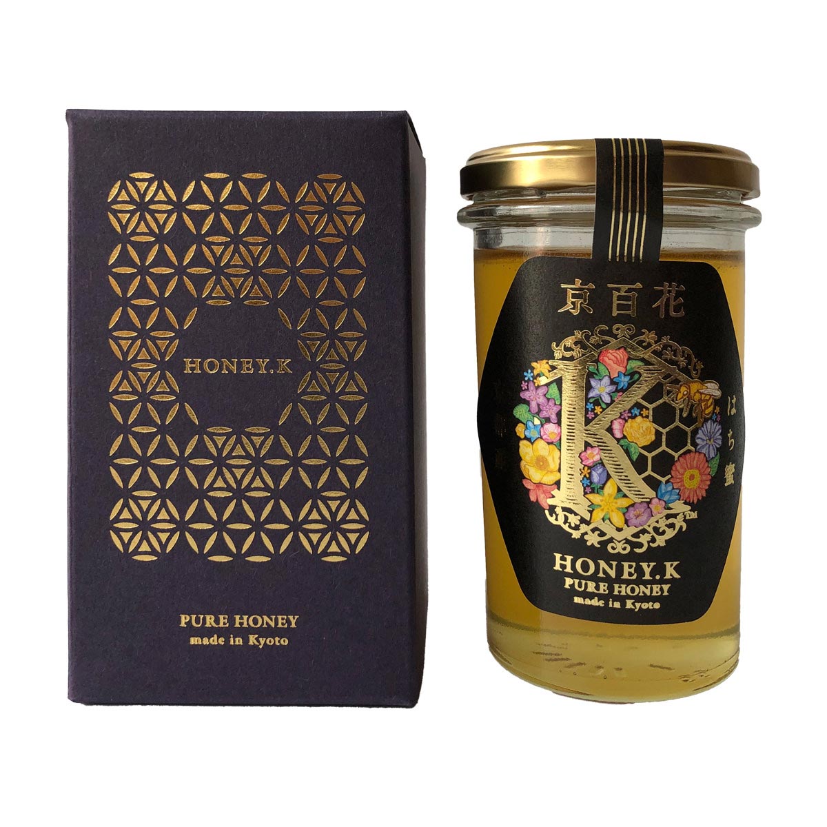 京都市内産 蜂蜜 京百花 化粧箱入 〔250g〕 はちみつ【北海道・沖縄県・離島 配送不可】
