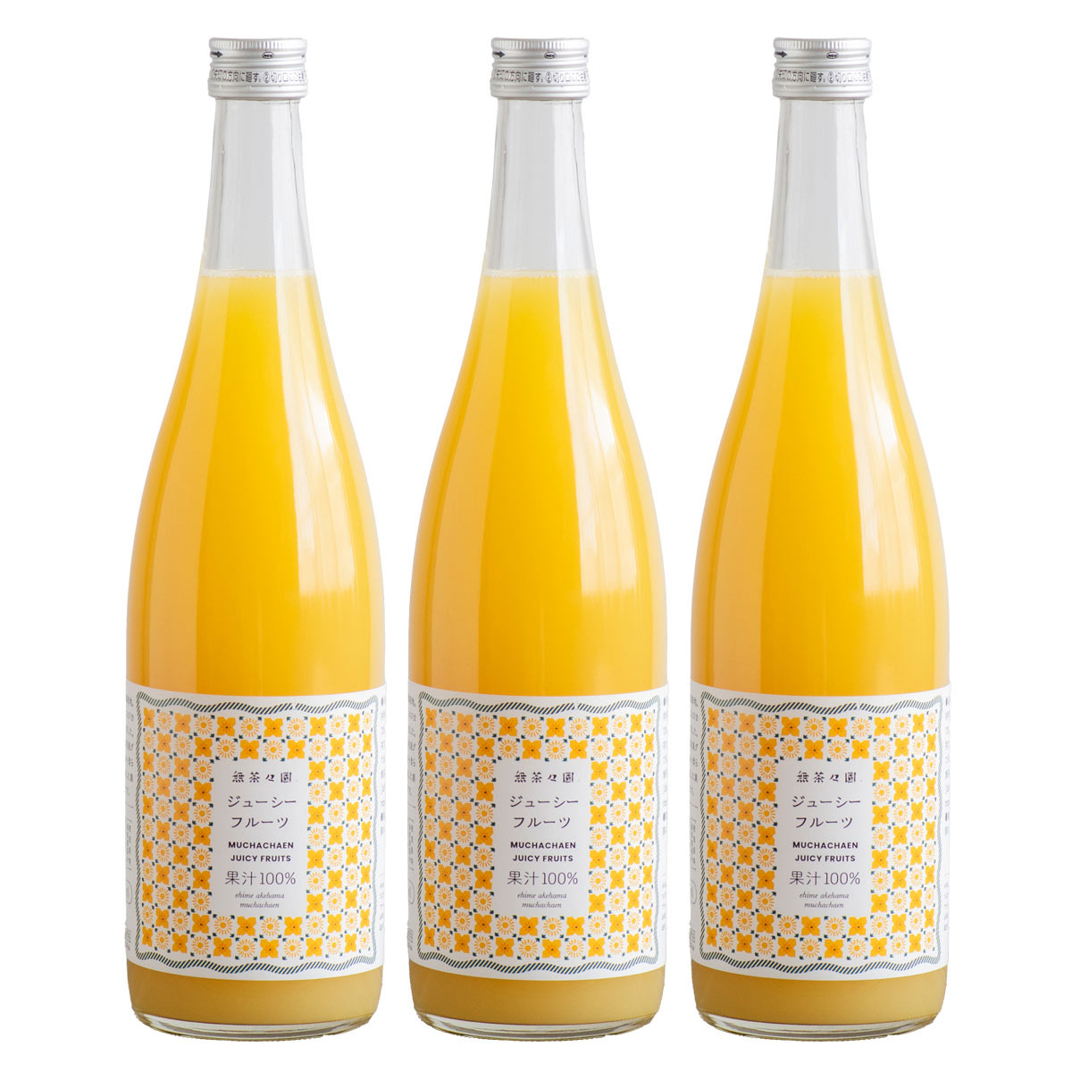 無茶々園 愛媛 果汁100％ ジューシーフルーツジュース 〔720ml×4本〕 ジュース 常温【沖縄県・離島 配送不可】
