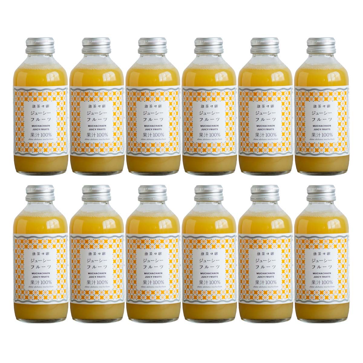 無茶々園 愛媛 果汁100％ ジューシーフルーツジュース 〔180ml×12本〕 ジュース 常温【沖縄県・離島 配送不可】