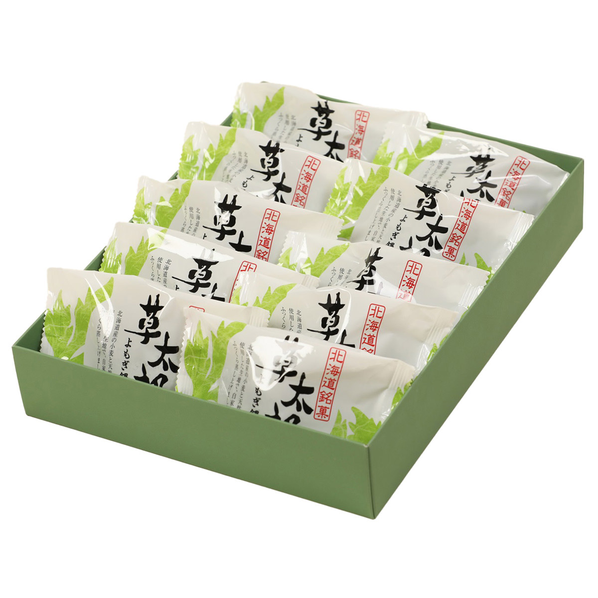 北海道 よもぎ饅頭 草太郎 〔53g×10個〕 まんじゅう 和菓子