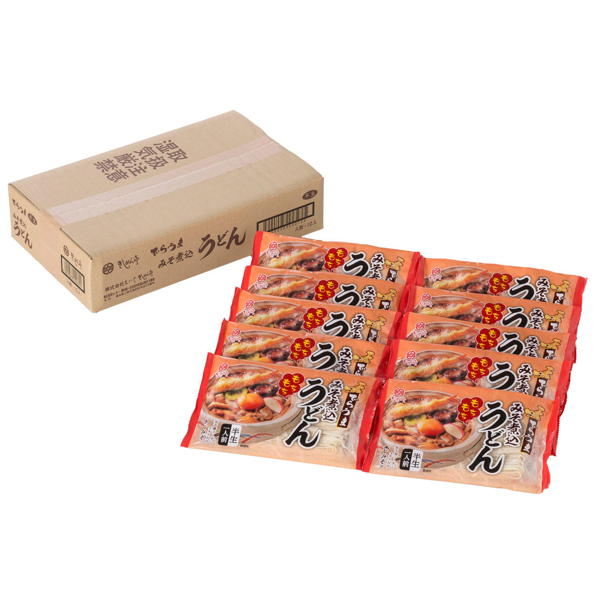 名古屋 でらうま みそ煮込うどん 半生麺 〔めん100g×10、あじみそ50g×10〕 麺 うどん