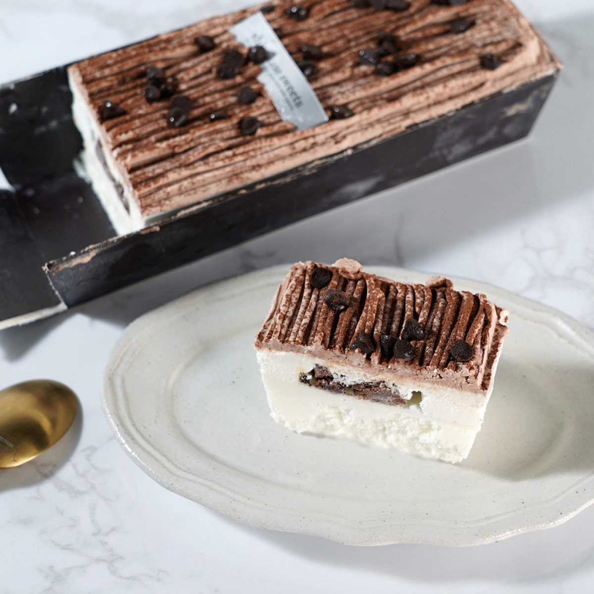 白金プレミアム手作りアイスクリームケーキ ショコラ〔約250g〕スイーツ デザート