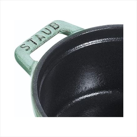 STAUB ピコ・ココット ラウンド10cm セージグリーン 40508-702 両手 鋳物 ホーロー 鍋 IH対応