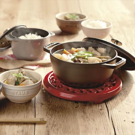 STAUB Wa-NABE L 20cm セージグリーン 40508-864 両手 鋳物 ホーロー