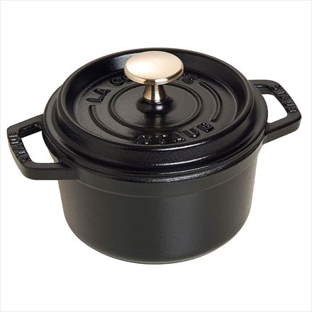 staub ストウブ ピコ・ココット ラウンド 14cm グレー 40509-475 小さい 両手 鋳物 ホーロー 鍋 IH対応