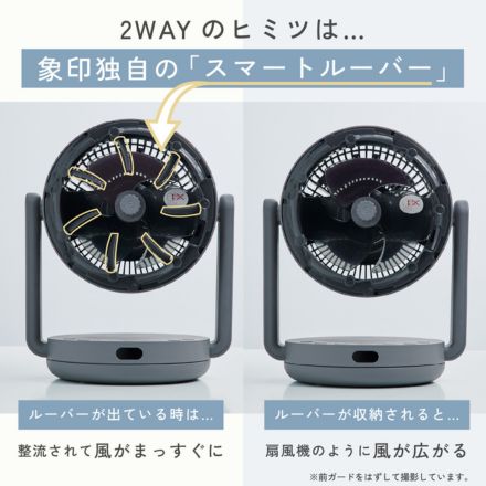 象印マホービン 2WAYサーキュレーター グレー RC-AA30-HA