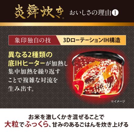 象印マホービン 炎舞炊き 圧力IH炊飯ジャー 5.5合 黒 NX-AB10-BZ