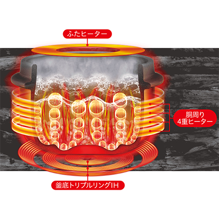 三菱 本炭釜 紬 ＩＨジャー炊飯器 炭漆黒 NJ-BW10H-B