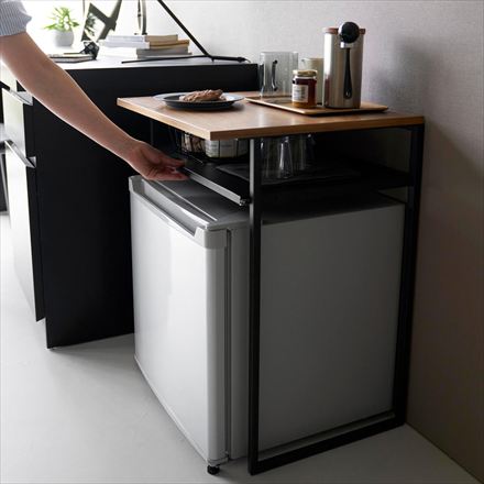 tower タワー 引き出し付き冷蔵庫上ラック 45L用 ブラック 1488