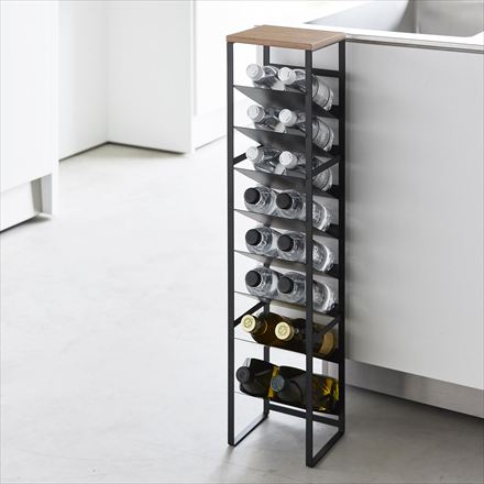 tower タワー 天板付きボトルストッカー 8段 ブラック 1492