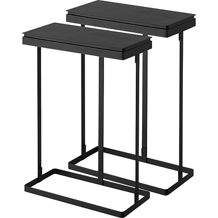 tower タワー スリム蓋付き分別ゴミ袋ホルダー 45L 横開き 2個組 ブラック 1728