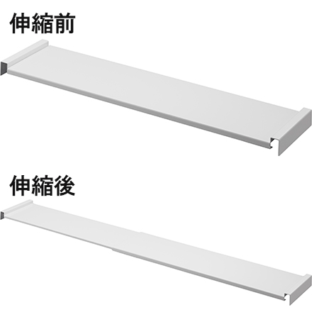 tower タワー 伸縮キッチン引き出し中ラック ワイド ホワイト 1731