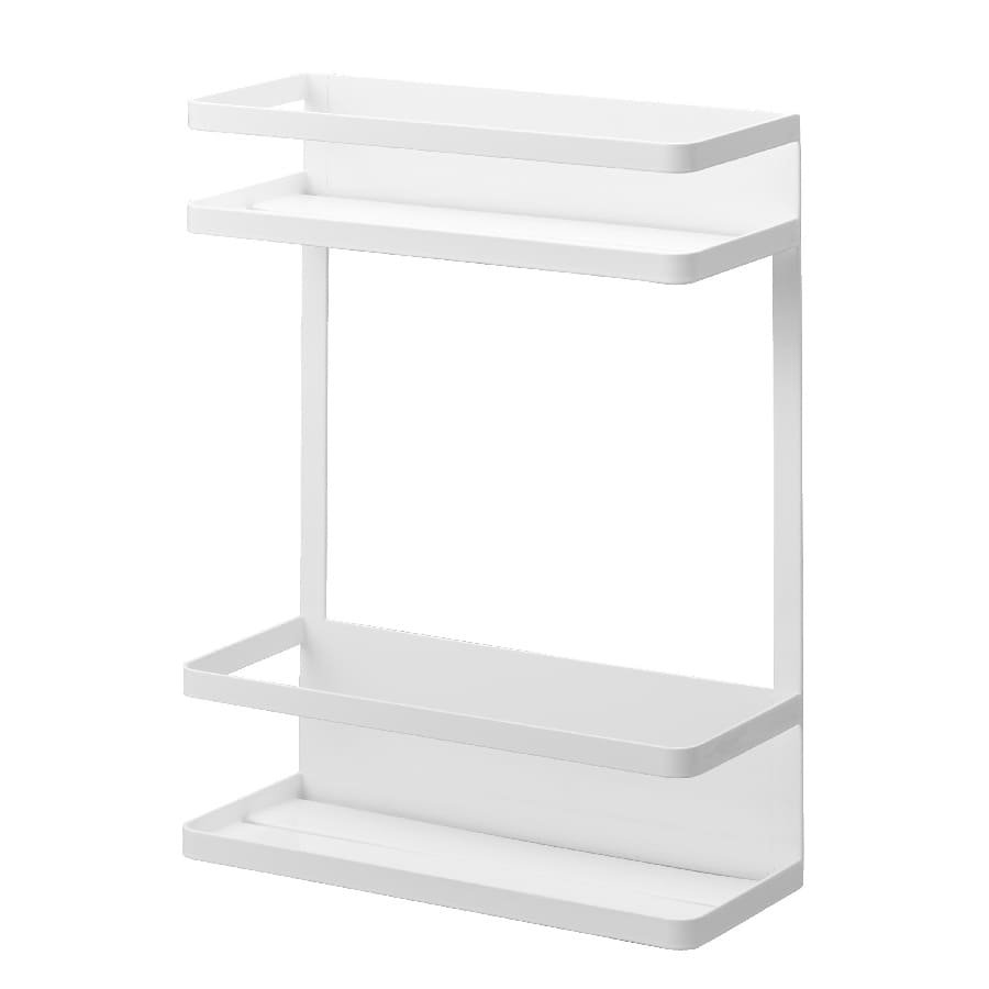 tower タワー 洗濯機横マグネット収納ラック タワー 2段 ホワイト 1800